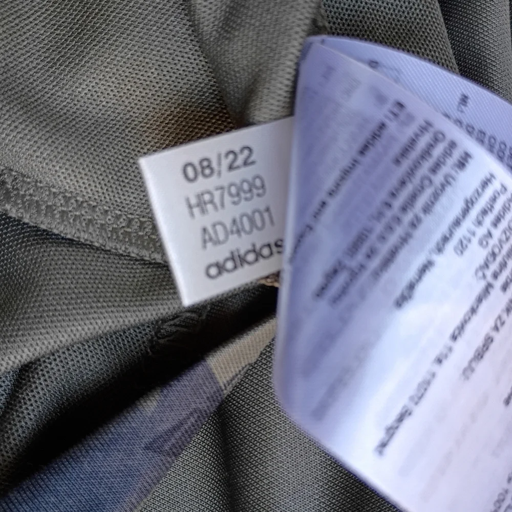 Adidas Mens Allover Printed Polo Shirt Golf Olive Green Graphic Shirt Size 2XL - Picture 10 of 12